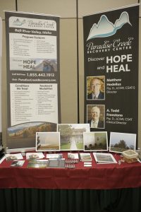 Paradise Creek Recovery Center booth at the SASH annual conference